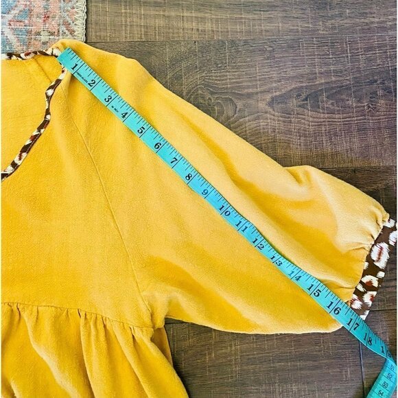 Umgee Women's Blouse Yellow Size Small - Picture 9 of 10